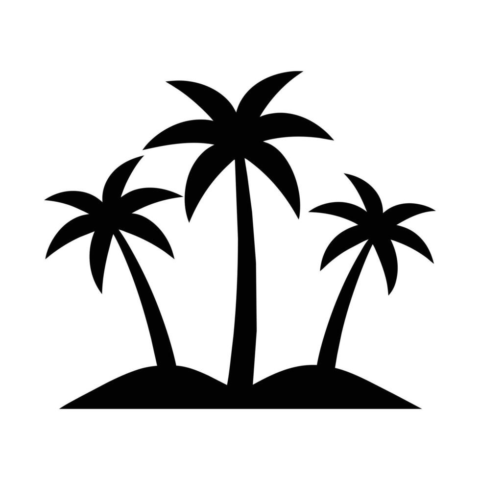 Palm tree silhouette illustration vector