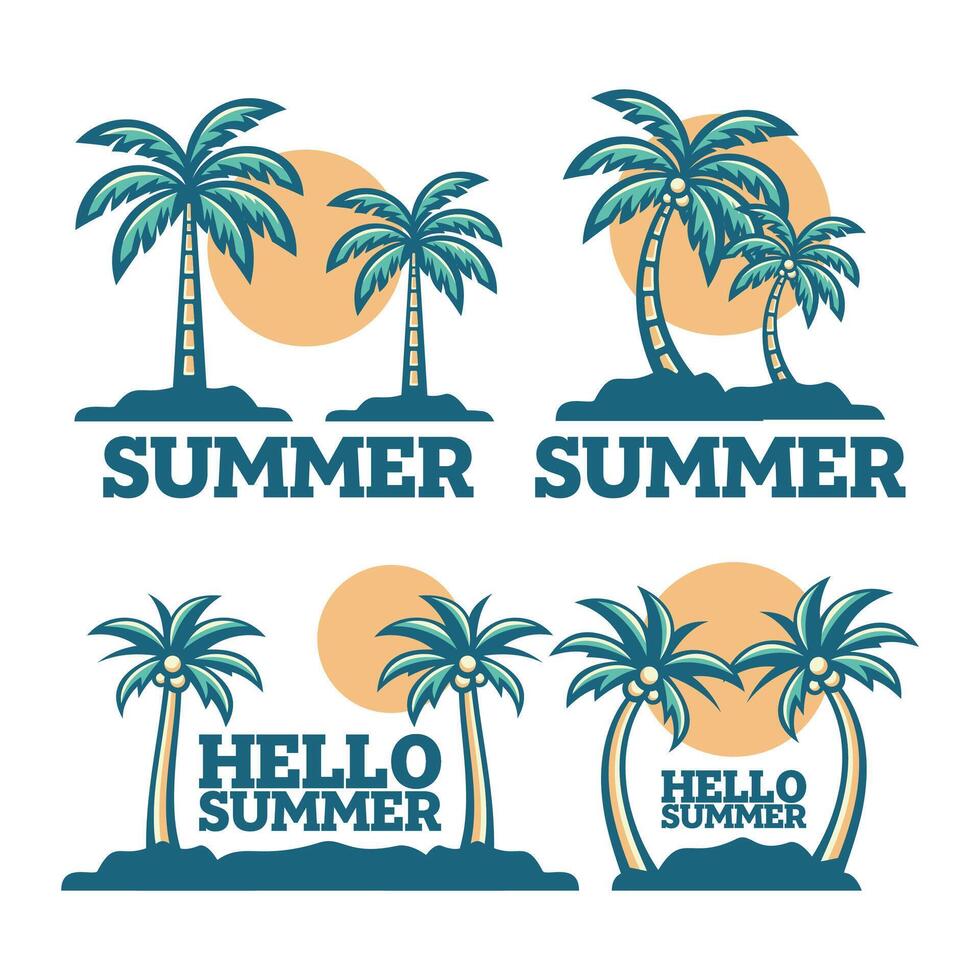 summer design element for sticker vector