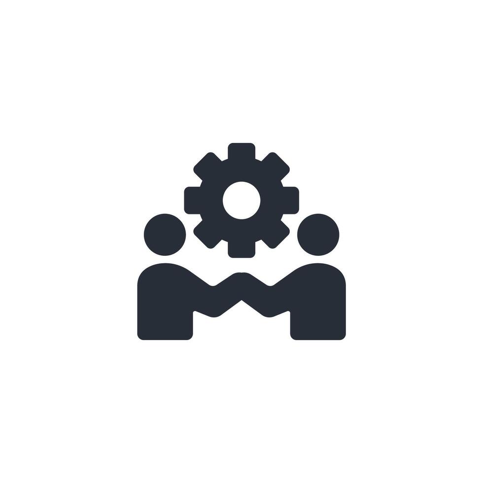 teamwork icon. .Editable stroke.linear style sign for use web design,logo.Symbol illustration. vector