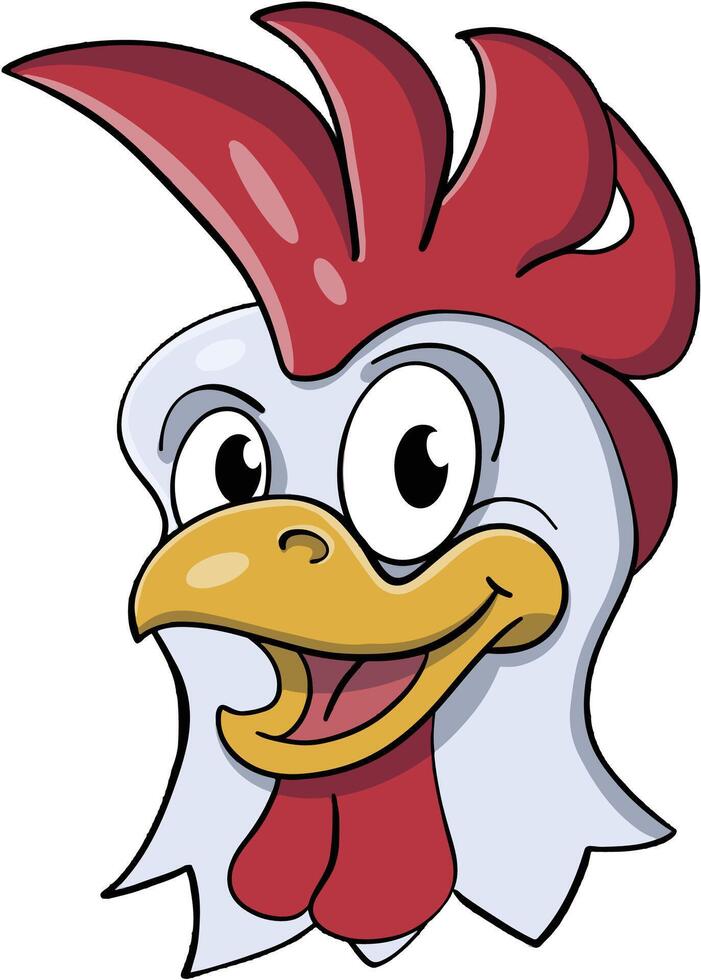 the chicken head vector