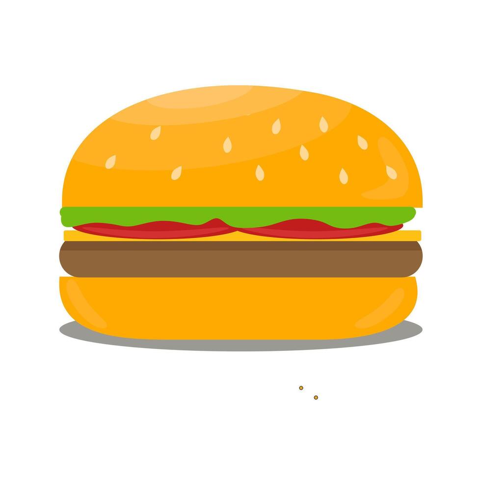 Burger Cartoon Clipart Illustration vector