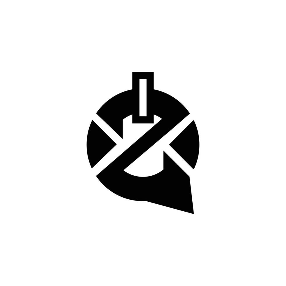 Alphabet Initials logo QZ, ZQ, Z and Q vector