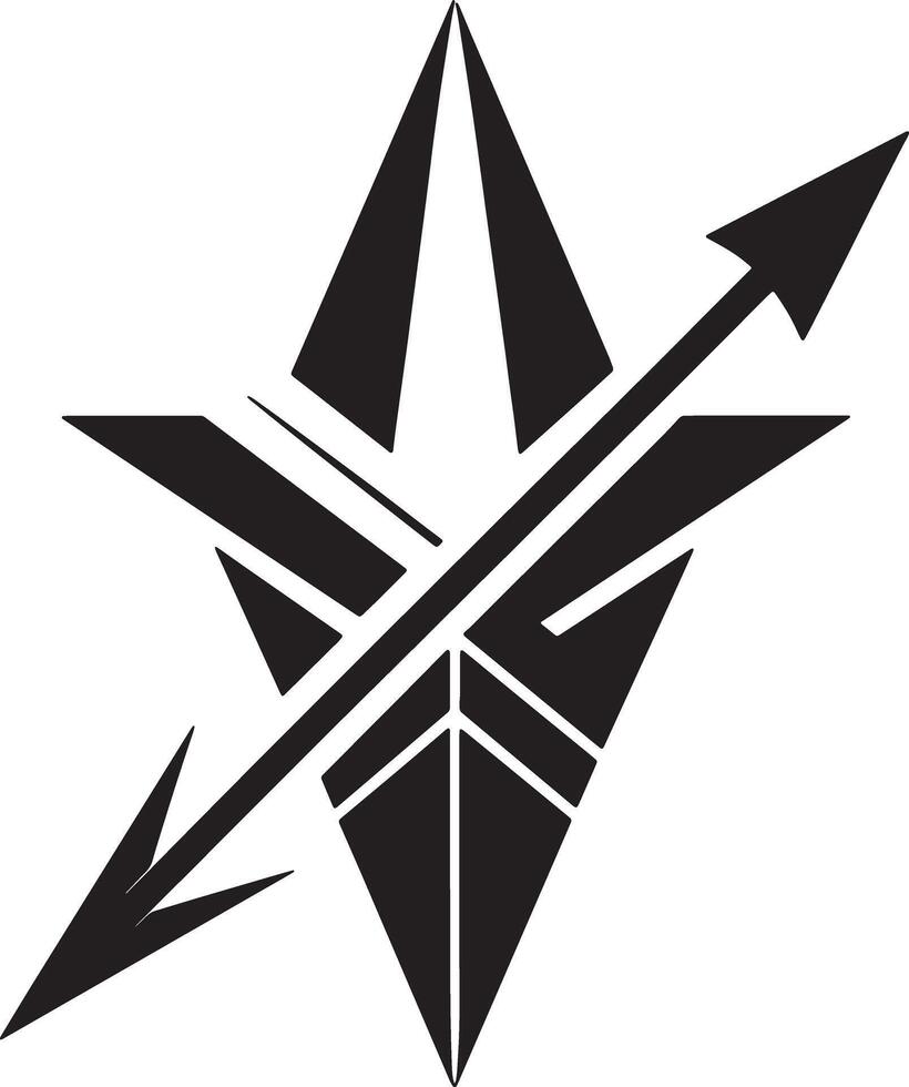 minimal arrows icon illustration black and white vector