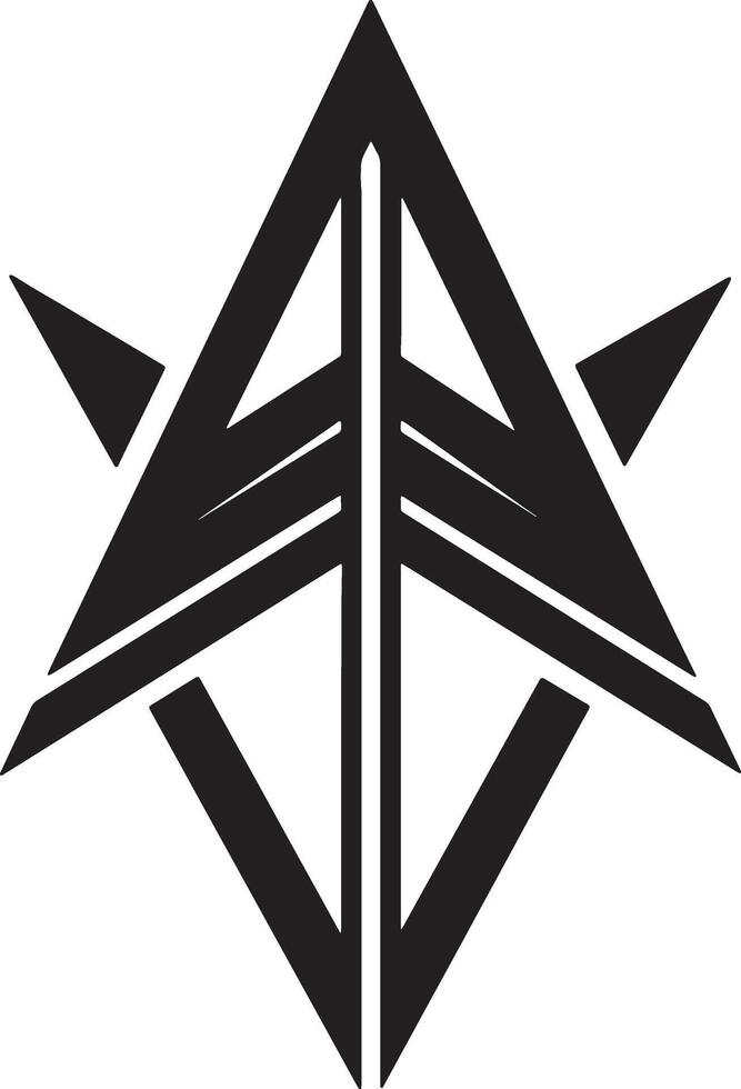 minimal arrows icon illustration black and white vector