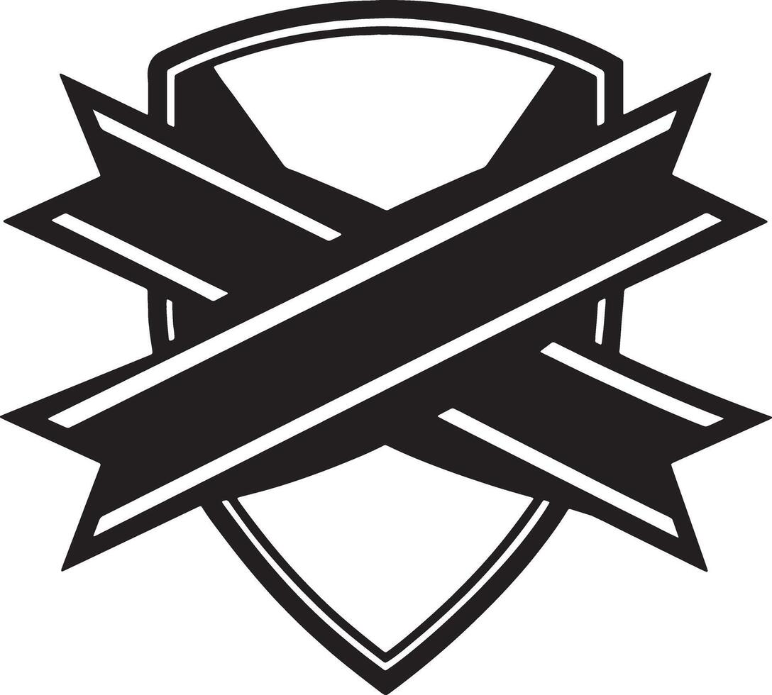 black and white ribbon icon illustration vector