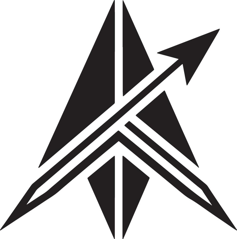 arrow icon illustration black and white vector