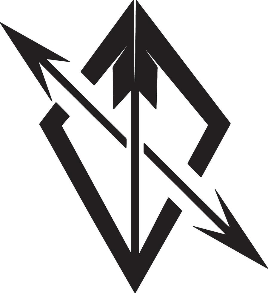 arrow icon illustration black and white vector