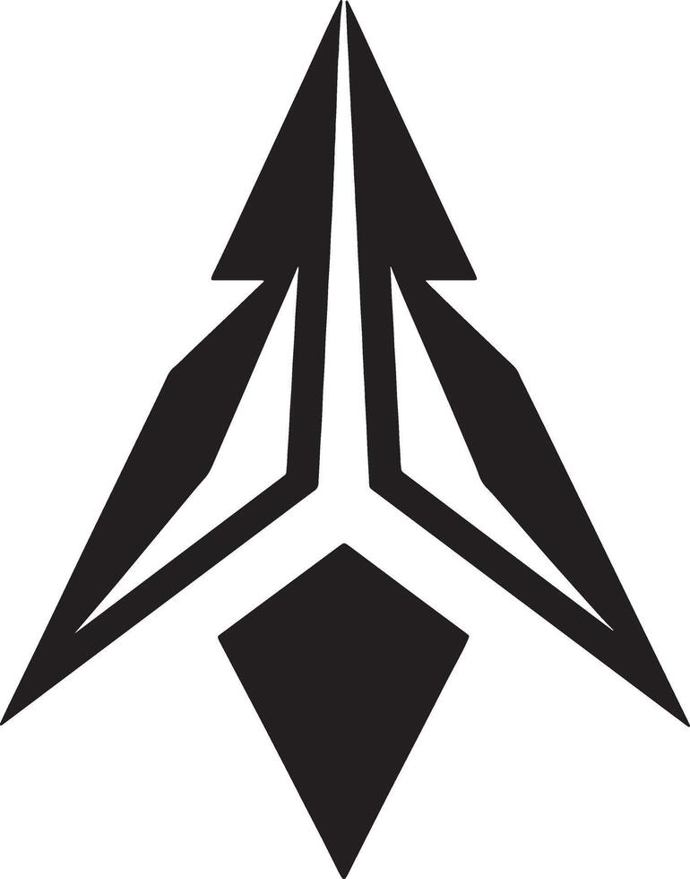 minimal arrows icon illustration black and white vector