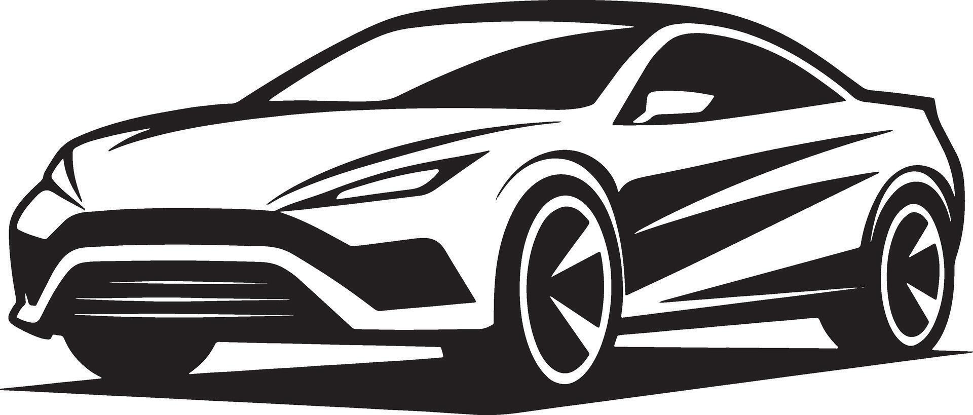 mordern car logo illustration black and white 46541898 Vector Art at
