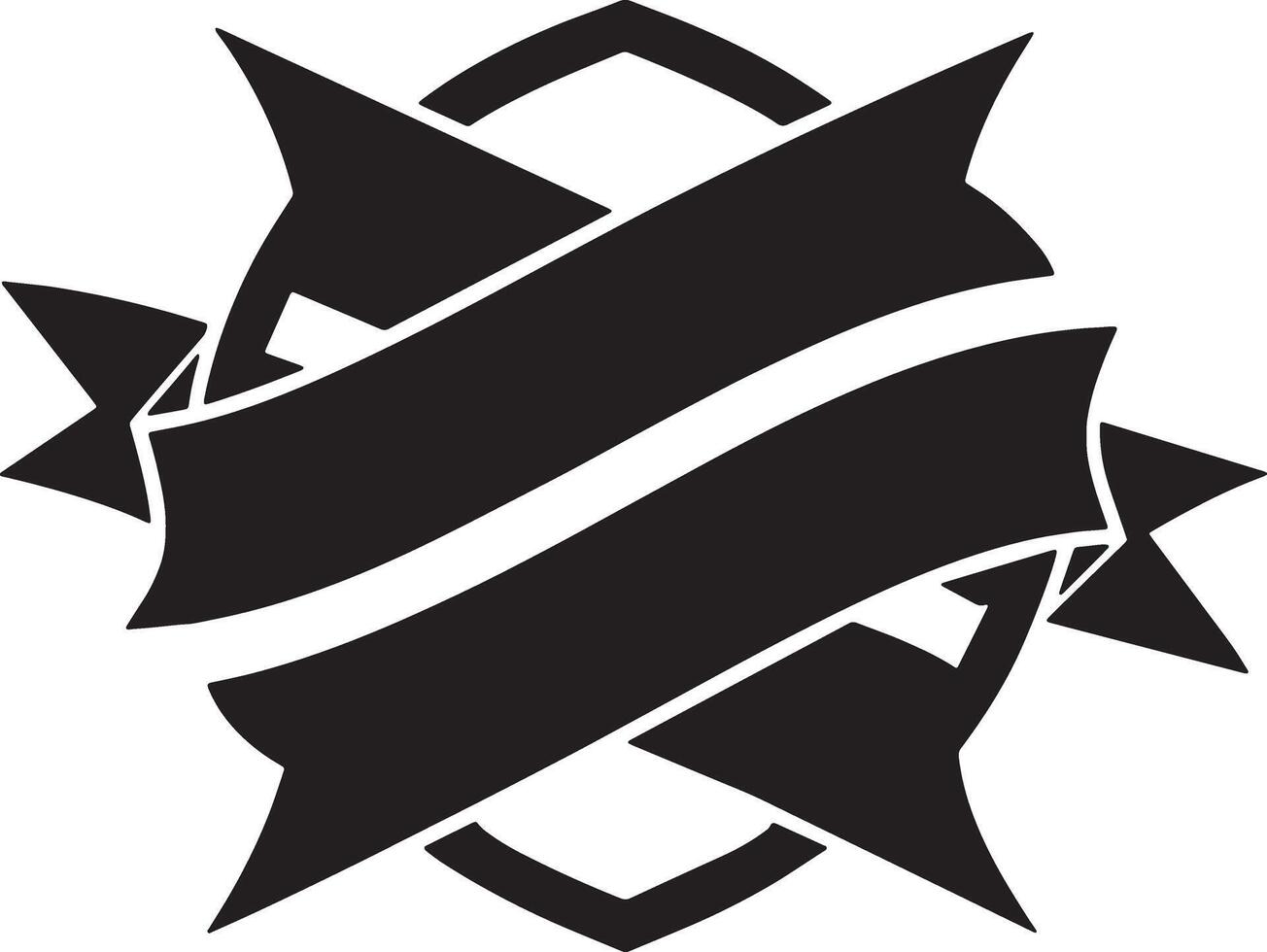 black and white ribbon icon illustration vector