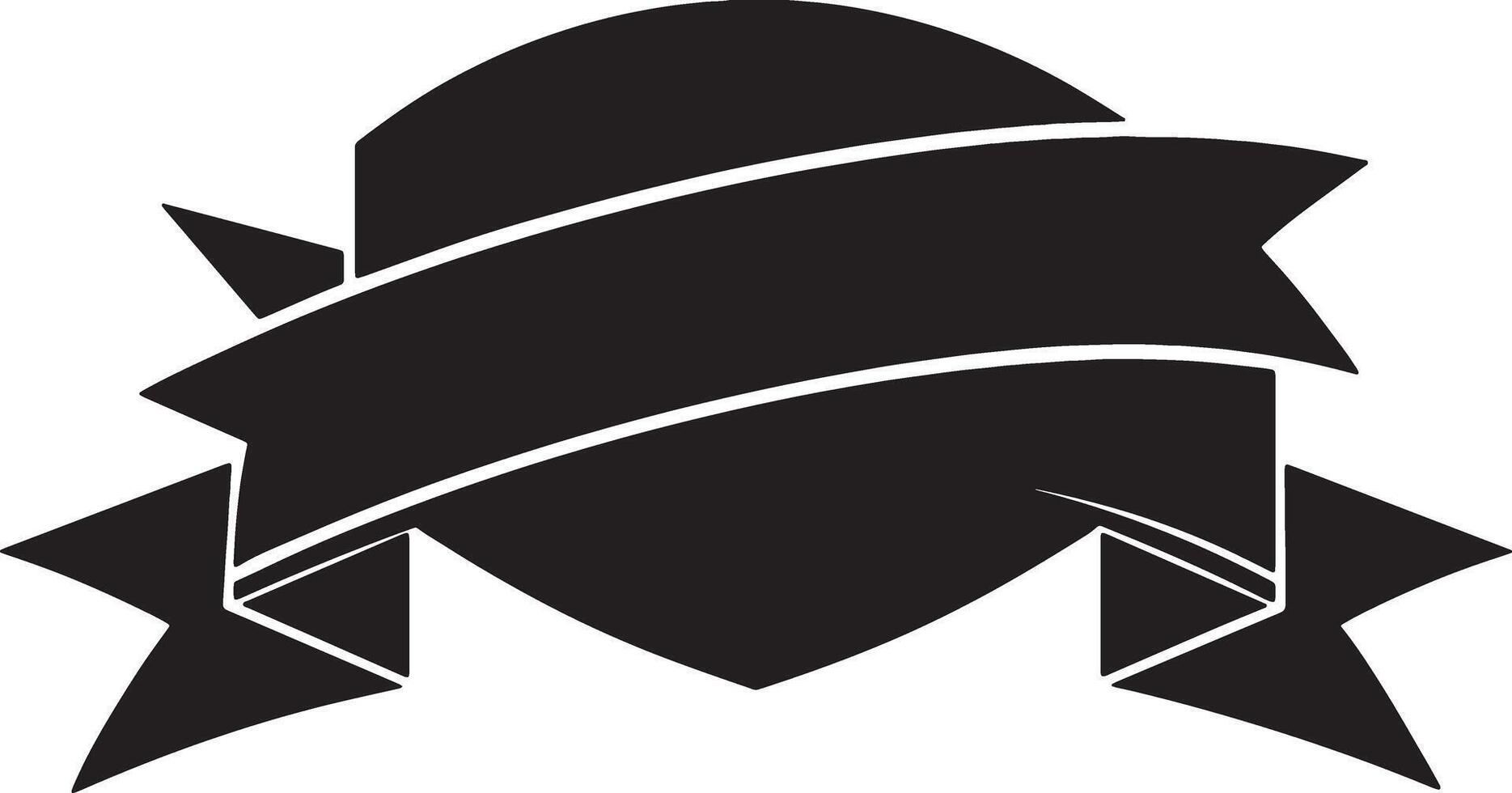 black and white ribbon icon illustration vector