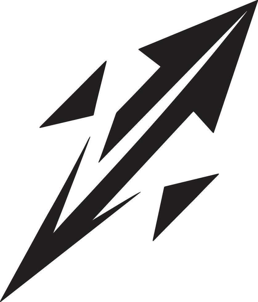 minimal arrows icon illustration black and white vector