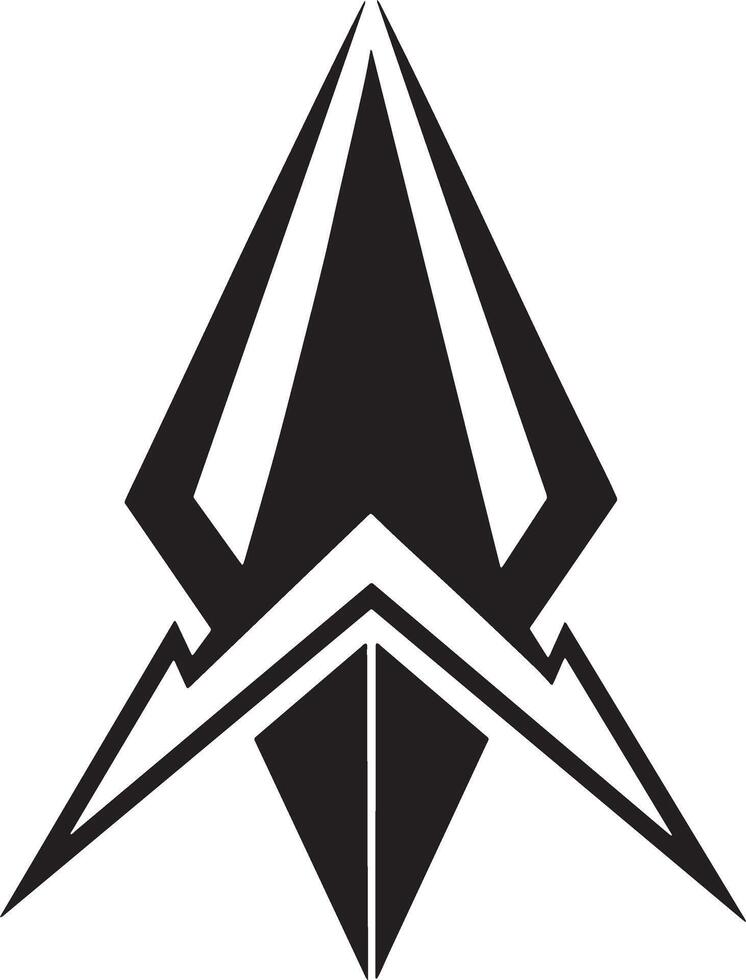 illustration of an arrow icon black and white vector