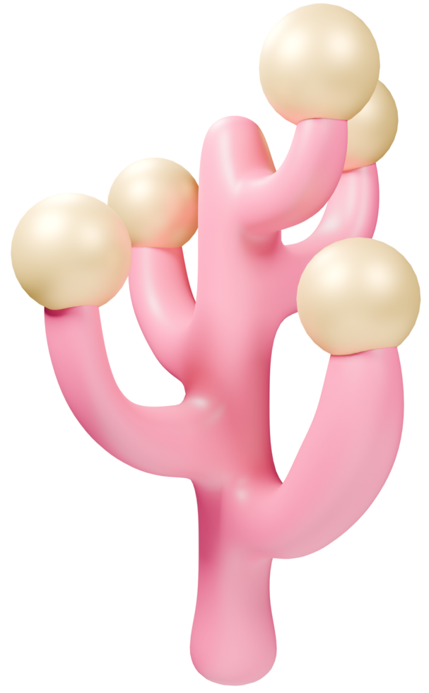 3D abstract shapes in cartoon plastic style png