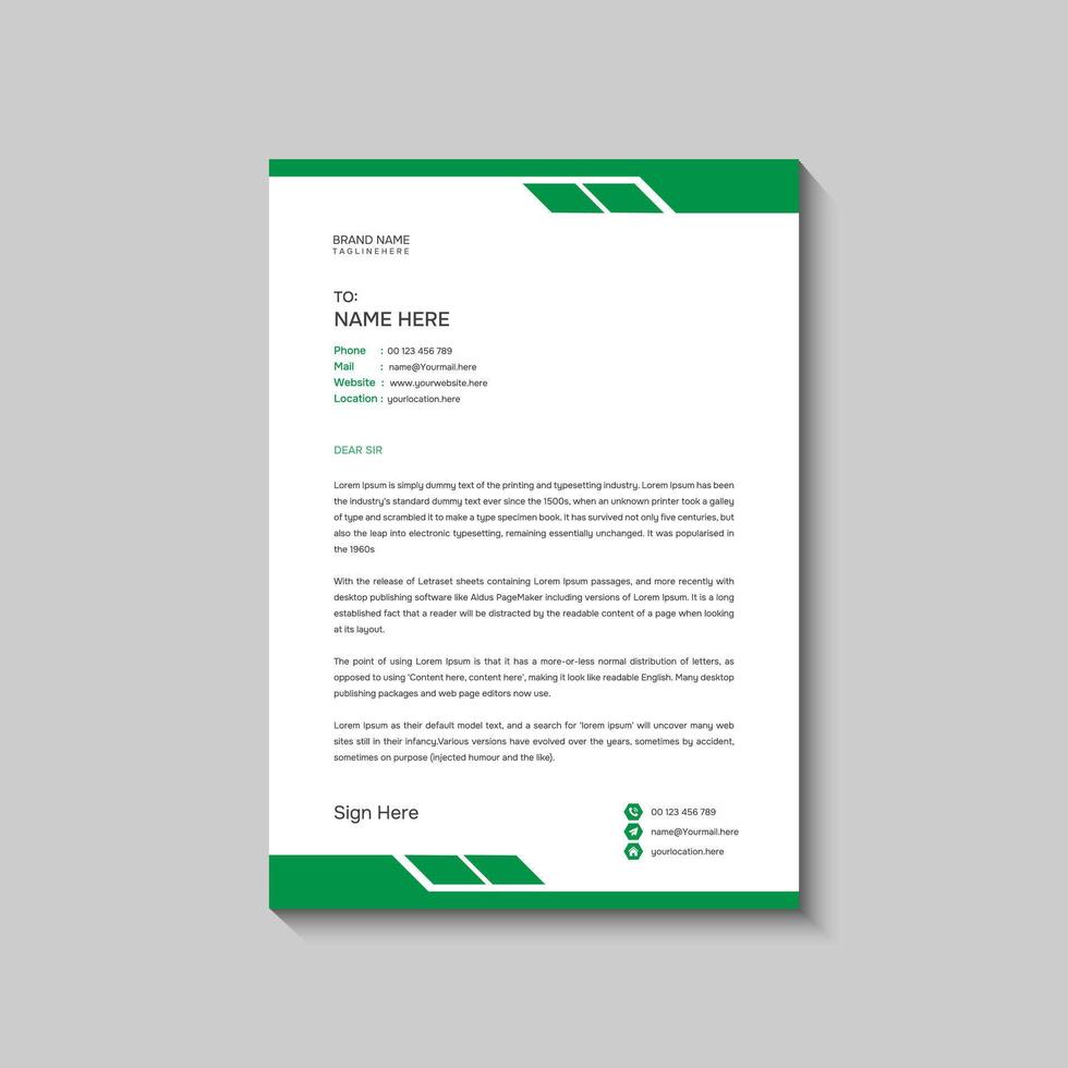 letterhead template design vector