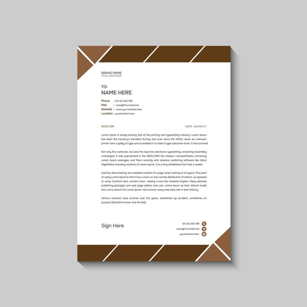 letterhead template design vector