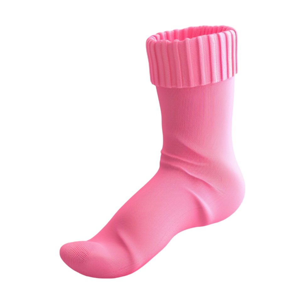 A Pink Sock On a Transparent Background png