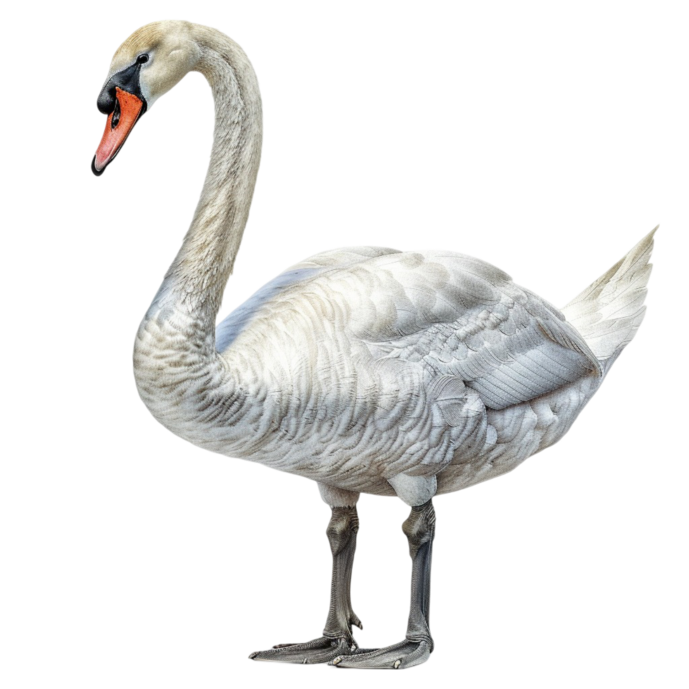 A white swan on a transparent background png