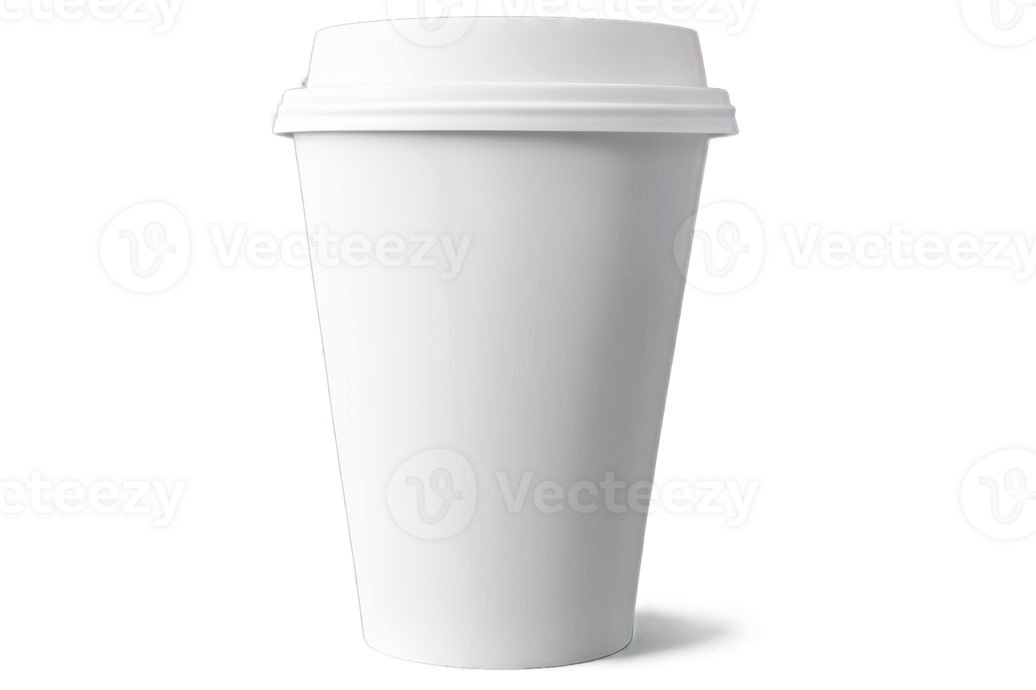 Blank White Paper Coffee Cup Mockup isolated on transparent background. ideal for branding and design presentations png