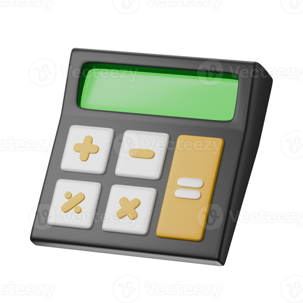 pocket math calculator accounting tool finance theme isolated 3d icon illustration isolated png