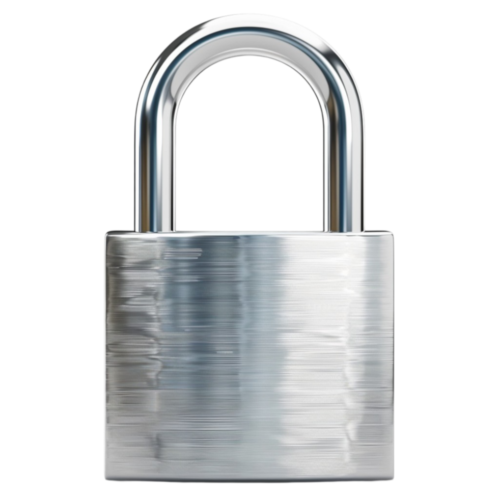 A Metal Padlock On A Transparent Background png