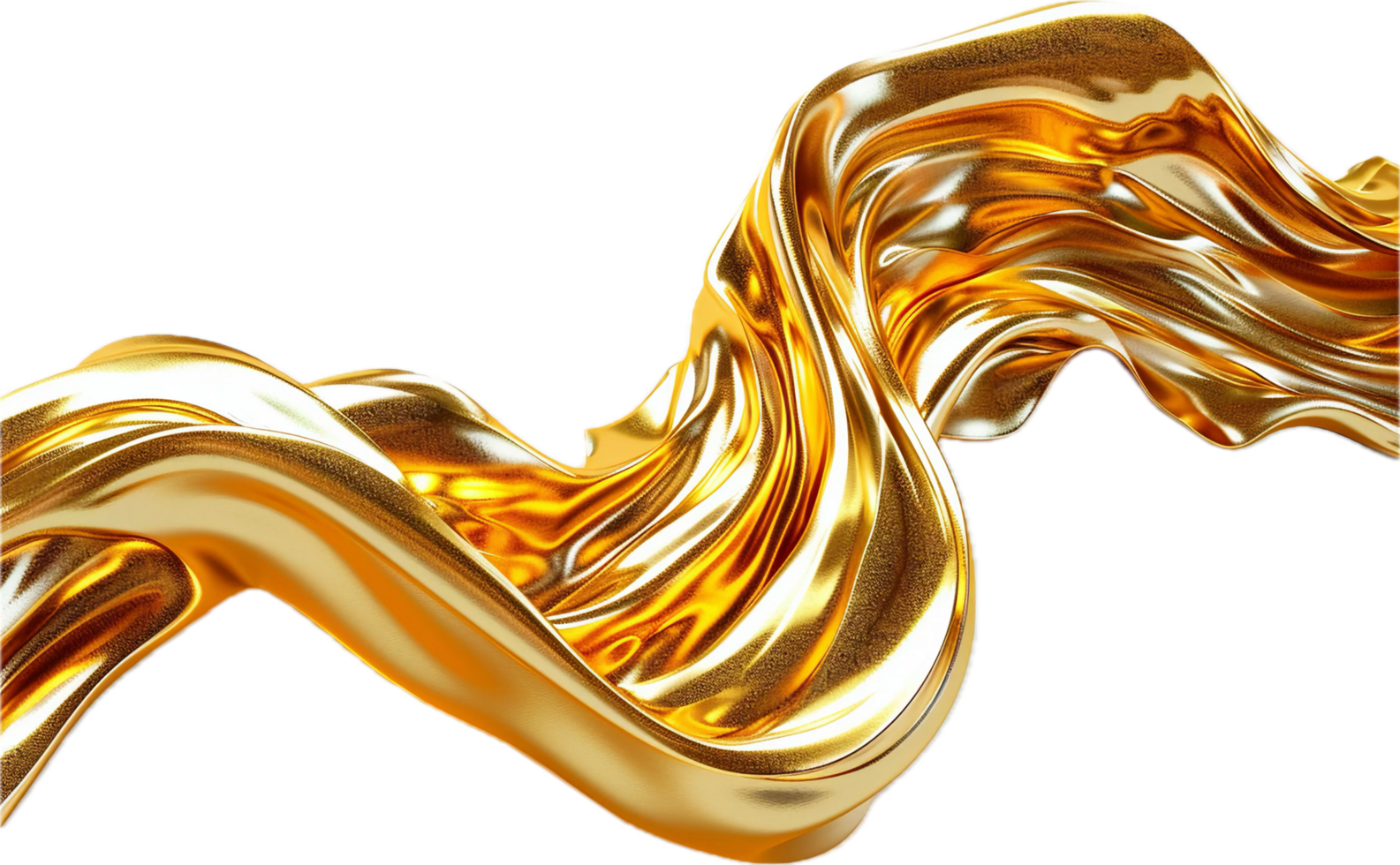 Golden Liquid Splash Abstract Art. png