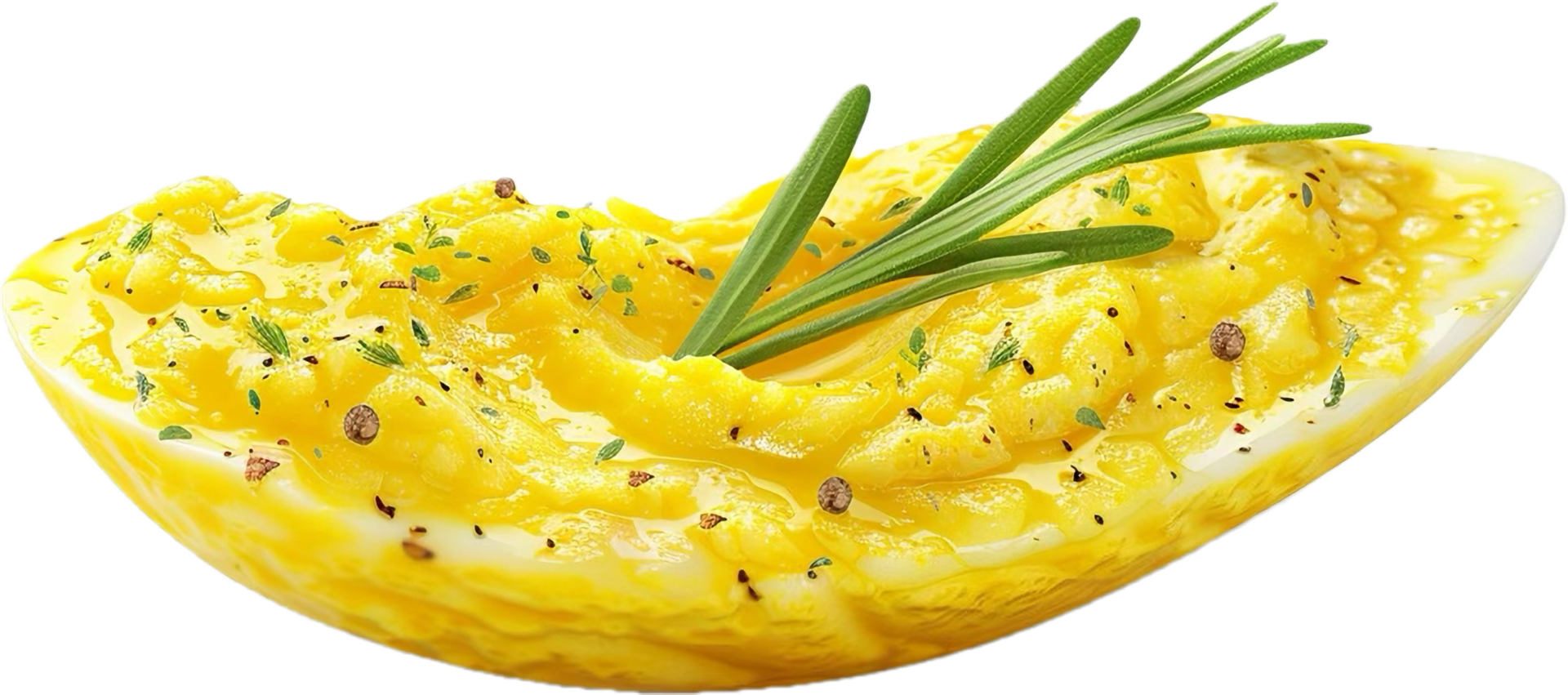 Cheese Omelette Garnished with Herbs. png