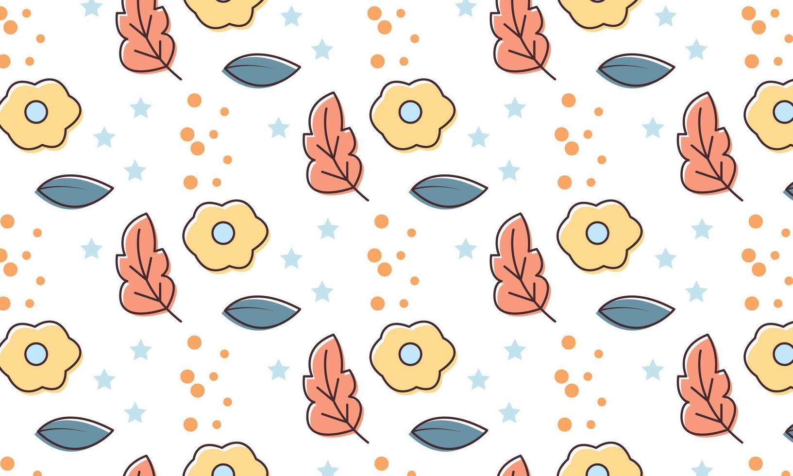 Floral pattern on white background vector