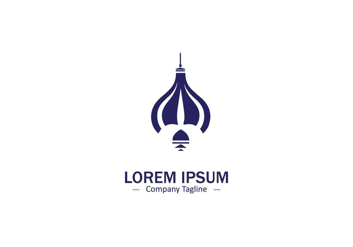 Lantern or lamp logo silhouette on a white background. vector