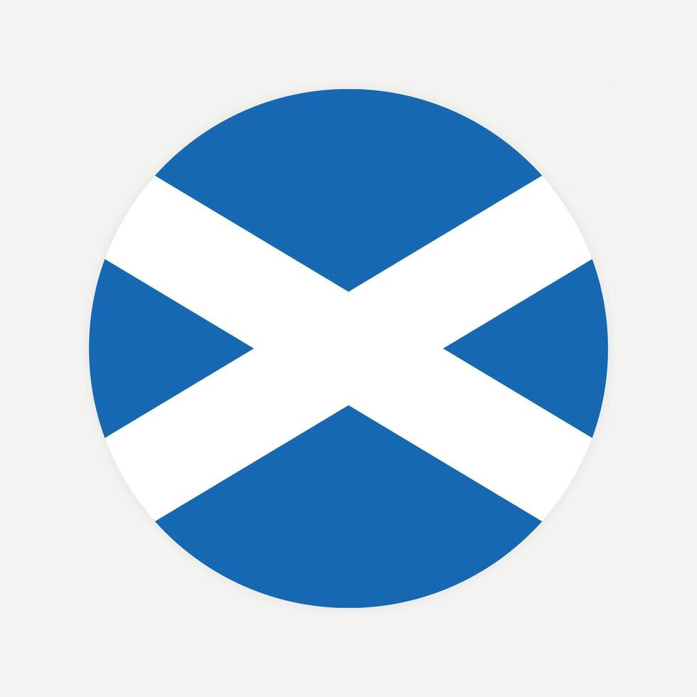 National Flag of Scotland. Scotland flag. Scotland Round flag. vector