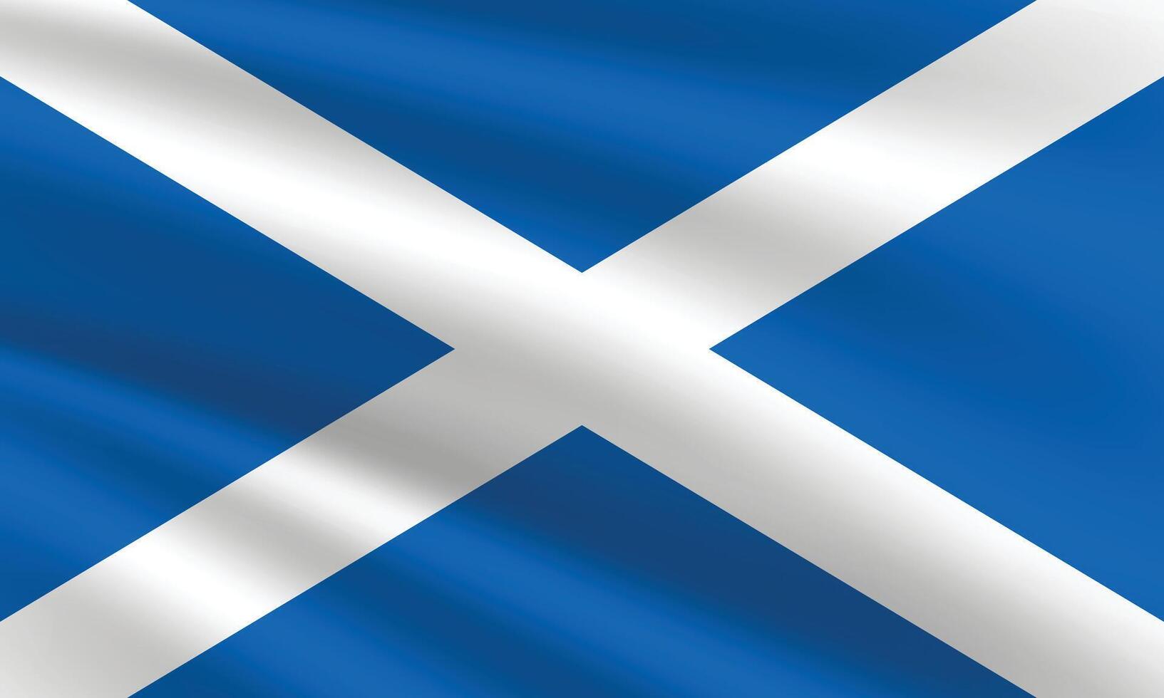 National Flag of Scotland. Scotland flag. Waving Scotland flag. vector