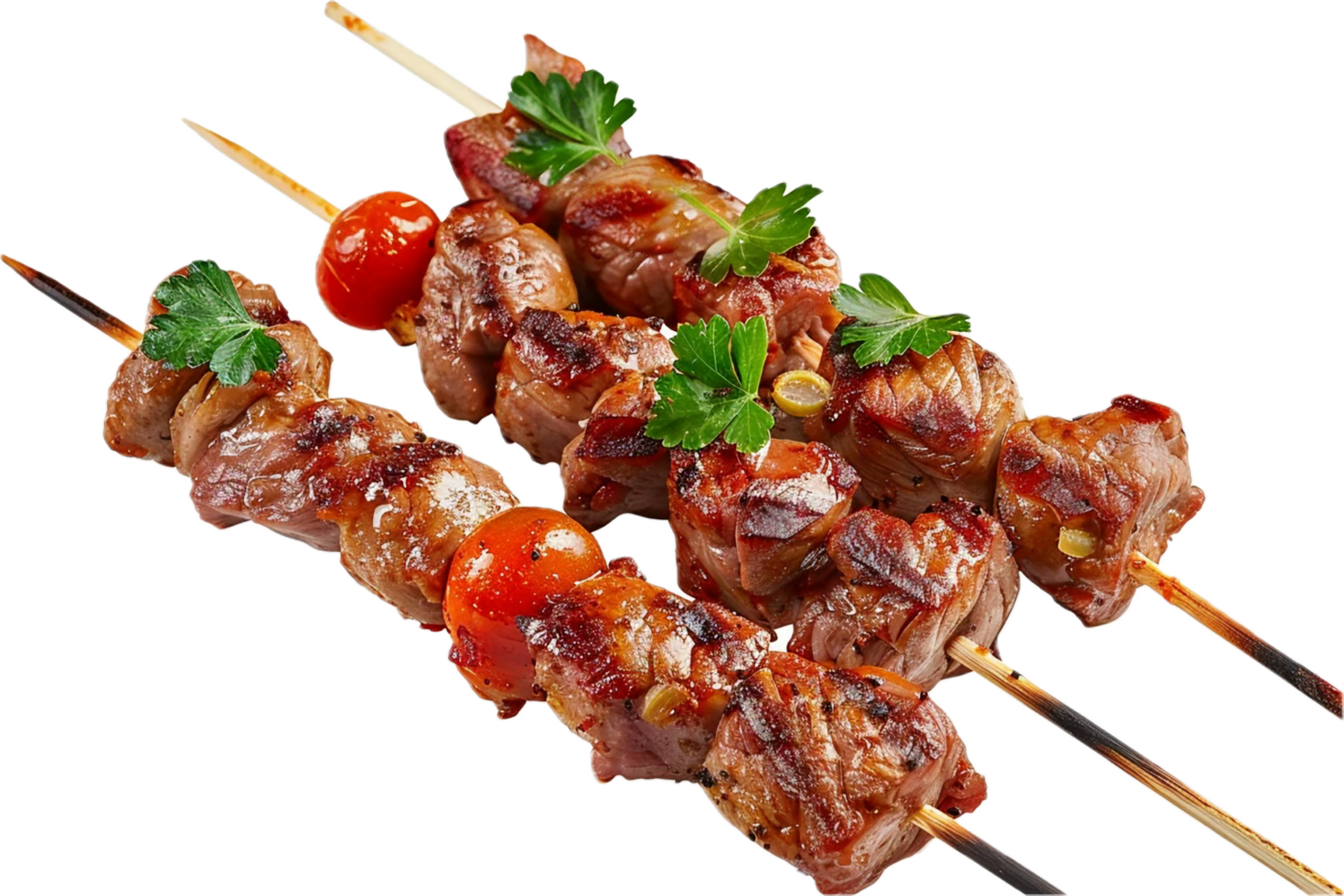 Grilled Beef Skewers with Rosemary and Tomatoes. png