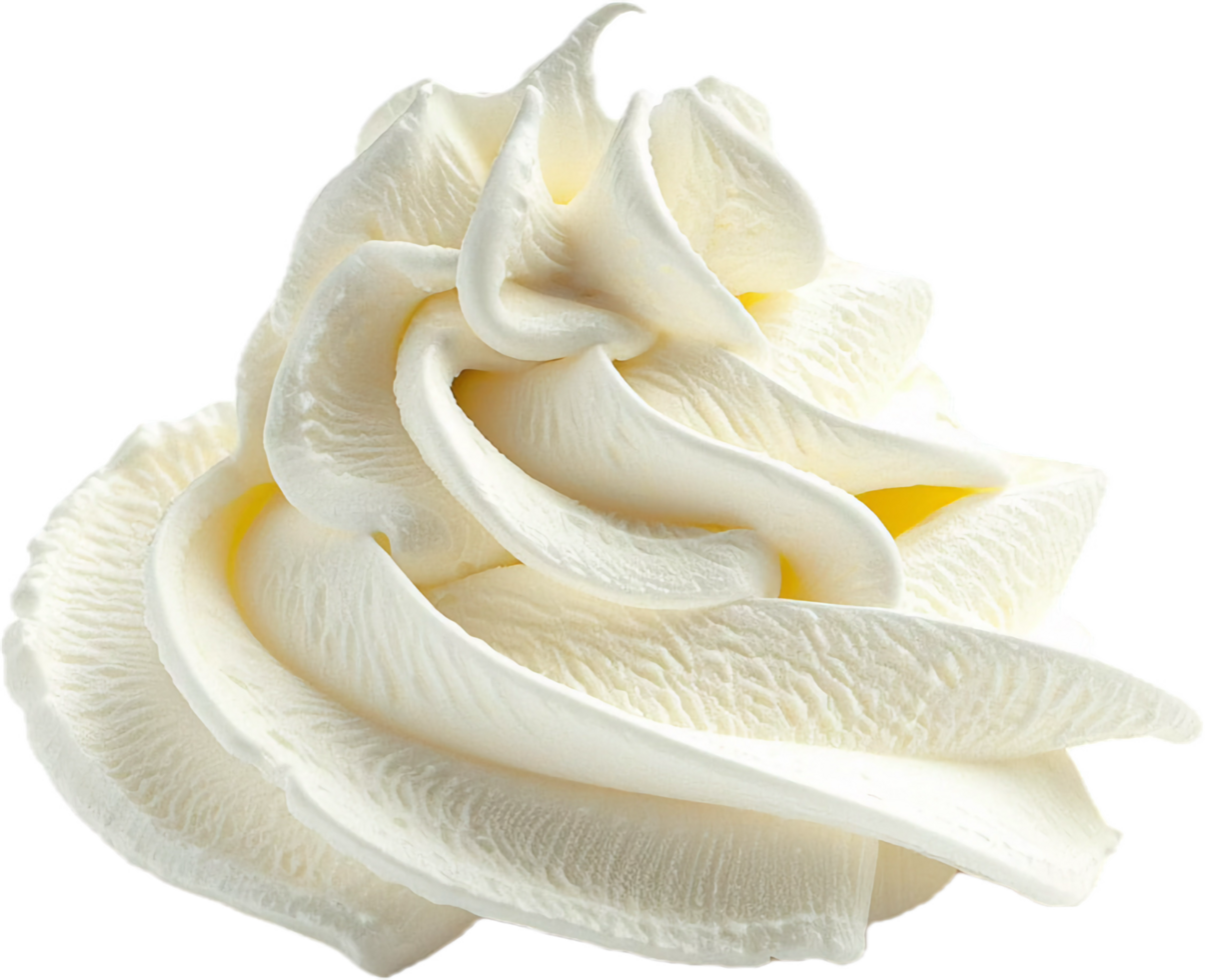 Close-up of Whipped Cream Swirl. png