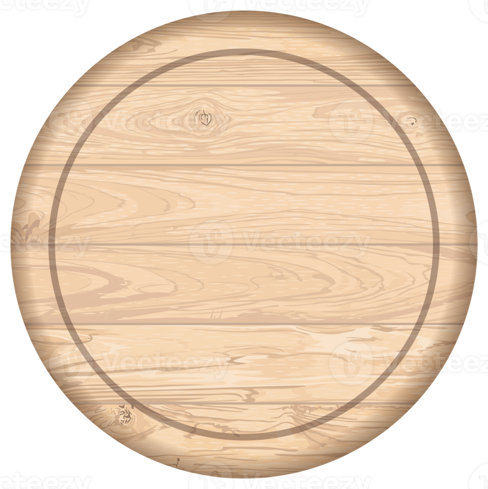 Blank circle wooden plank isolated graphic illustrated. Wooden whitewashed texture pattern nameplate. png