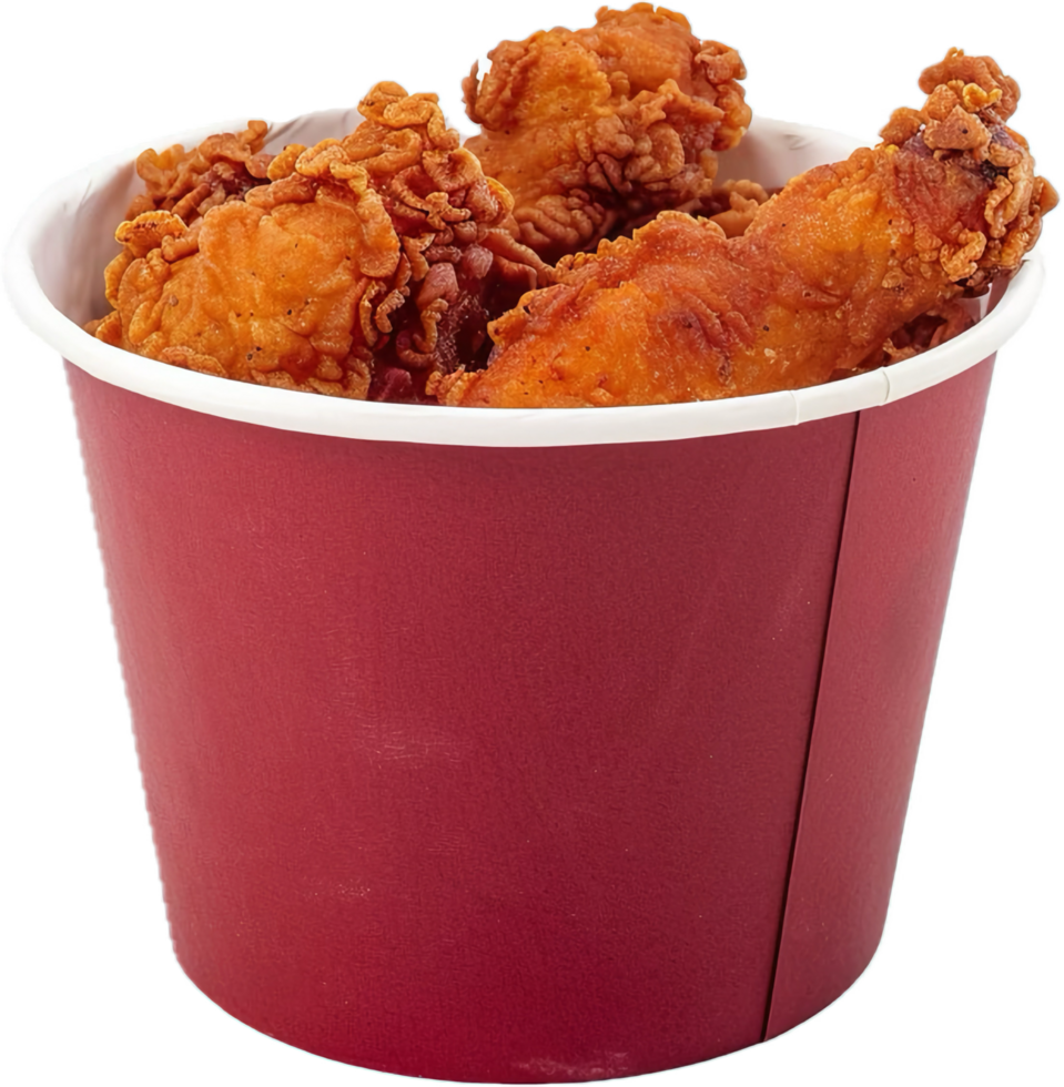 Crispy Fried Chicken in Bucket. png