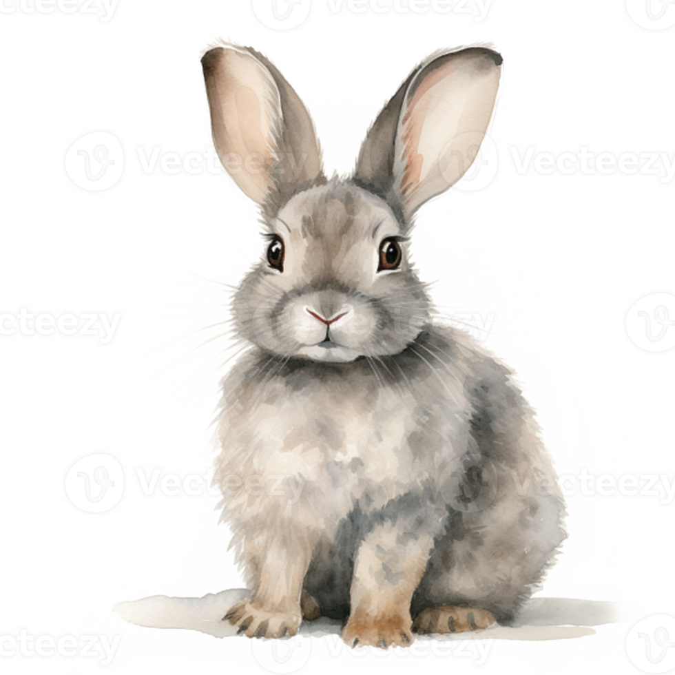 Bunny Rabbit colorful illustration sketch png