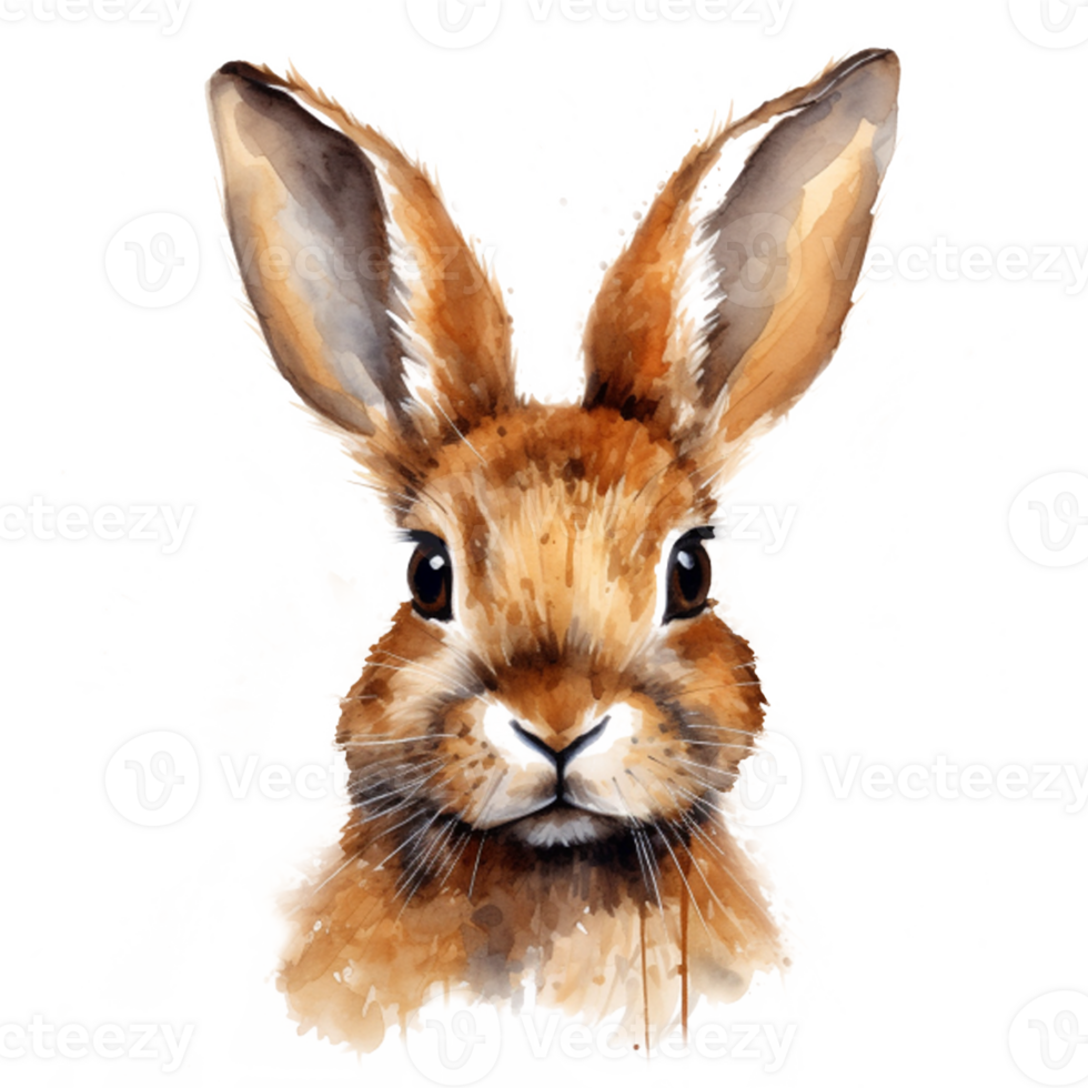Bunny Rabbit colorful illustration sketch png