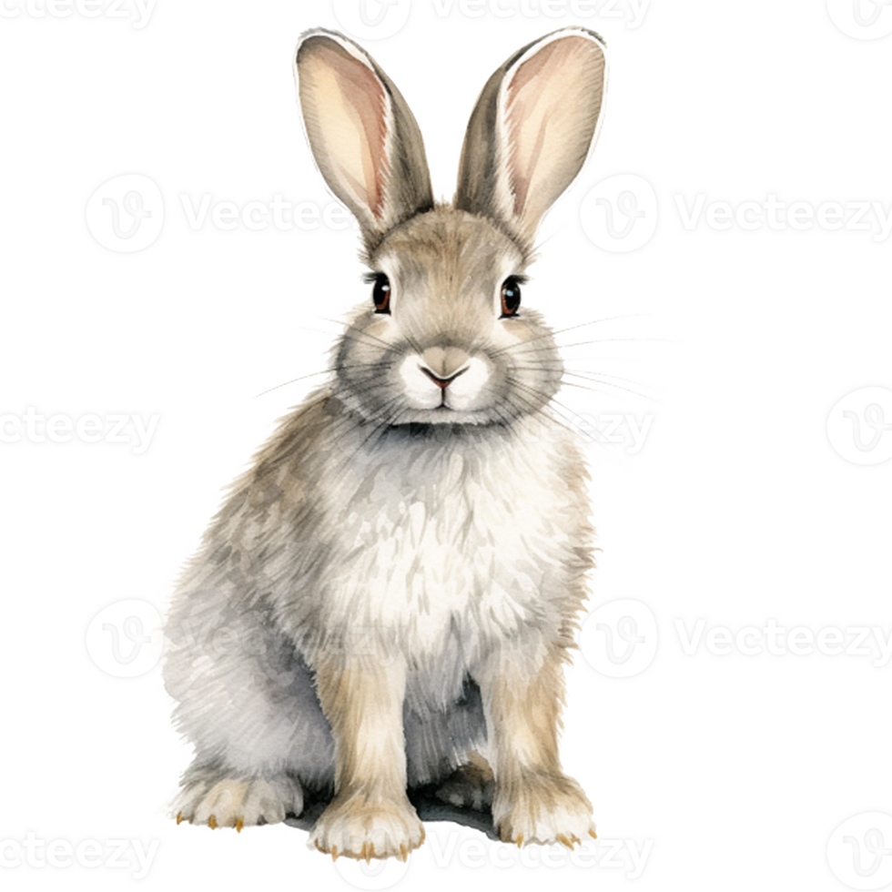 Bunny Rabbit colorful illustration sketch png