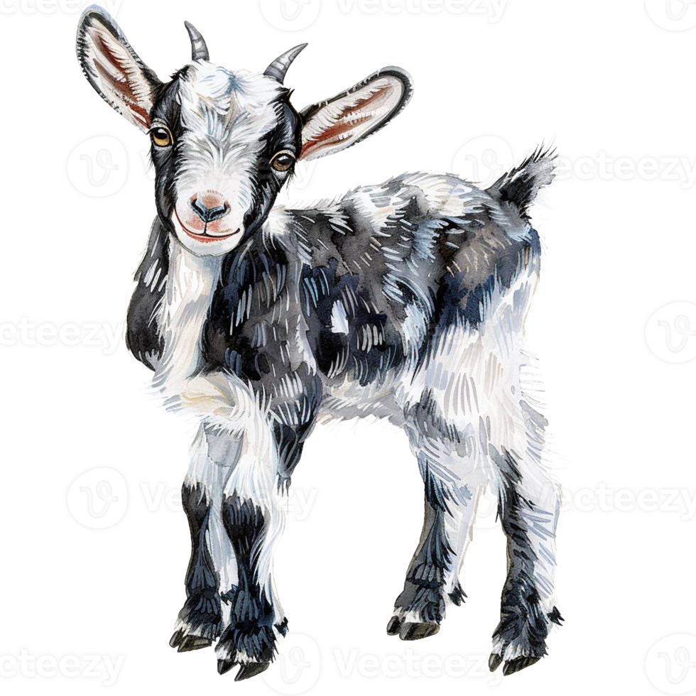 Farm animal colourful illustration sketch png