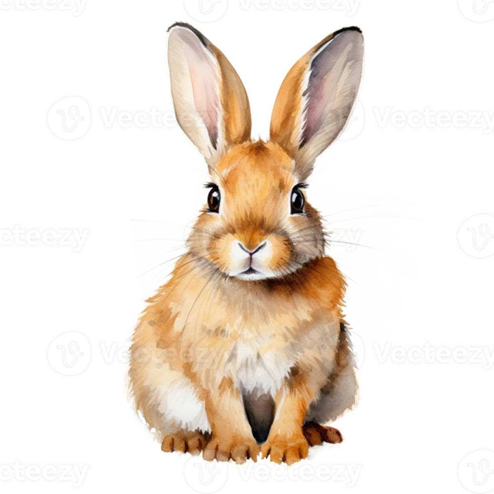 Bunny Rabbit colorful illustration sketch png
