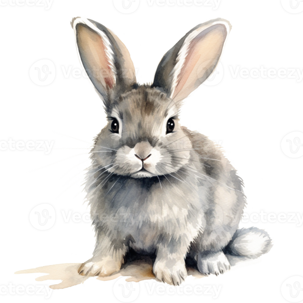 Bunny Rabbit colorful illustration sketch png