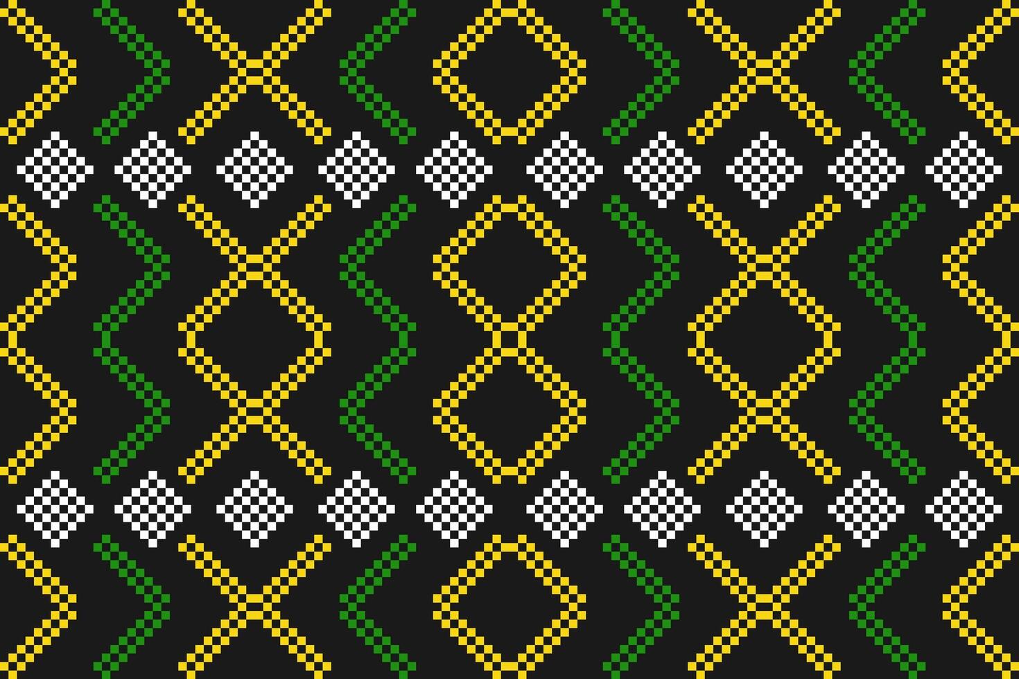Pixel ethnic pattern oriental traditional. Design fabric pattern textile African, Aztec African America Indian seamless vector