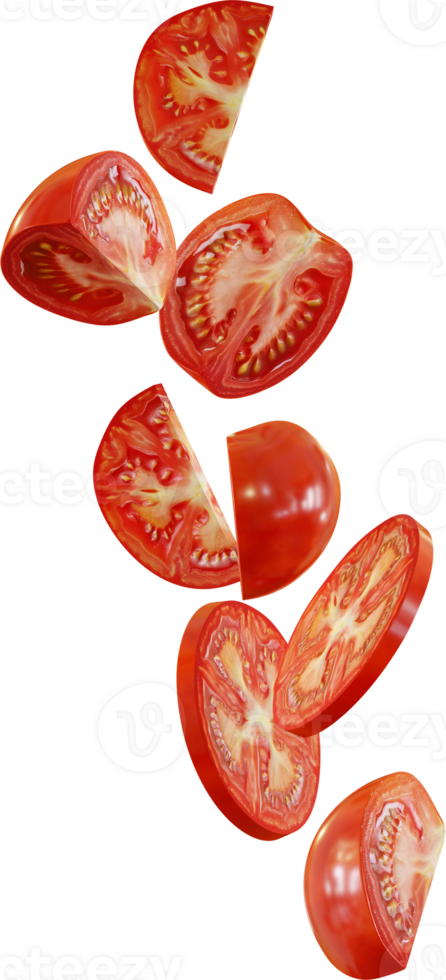 falling red tomato png