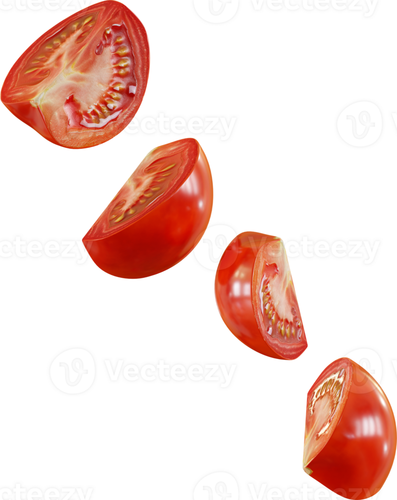 falling red tomato png