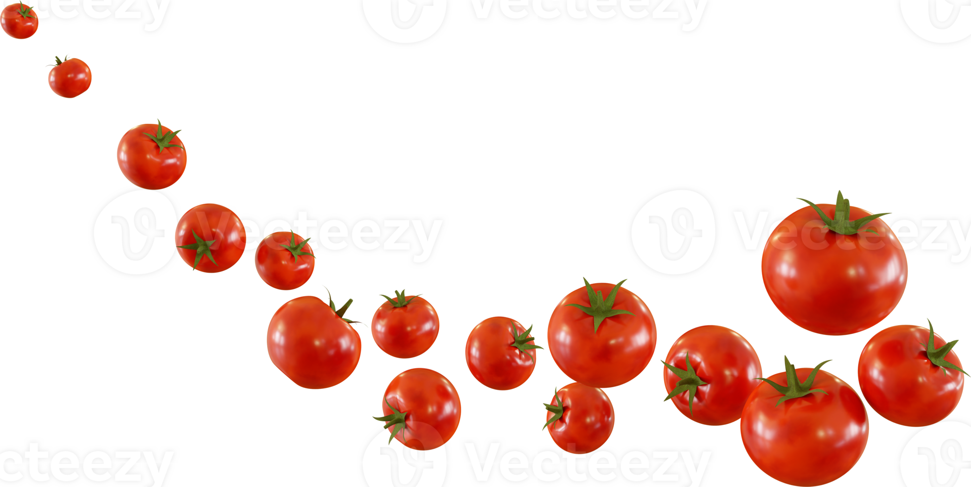 floating red tomato in the air png