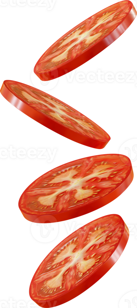 falling red tomato png