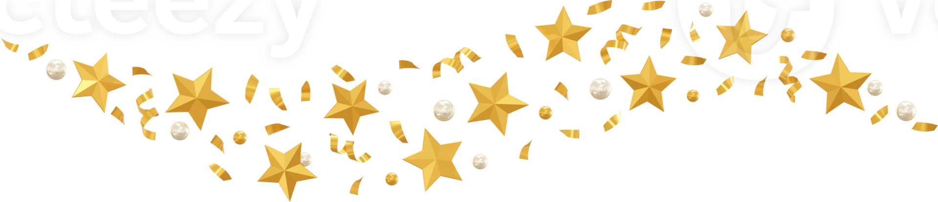 golden star confetti png