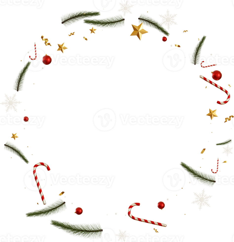 christmas ornament circle frame png