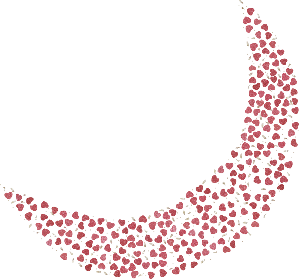 heart confetti valentines day png