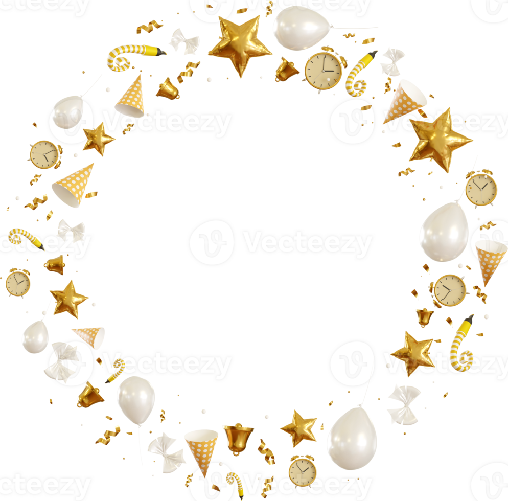 new year ornament frame png